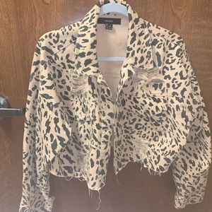 Chetta print jean jacket